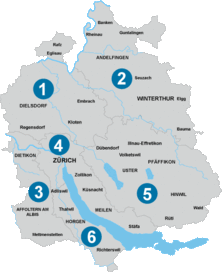 Map Kanton Zürich inaktiv